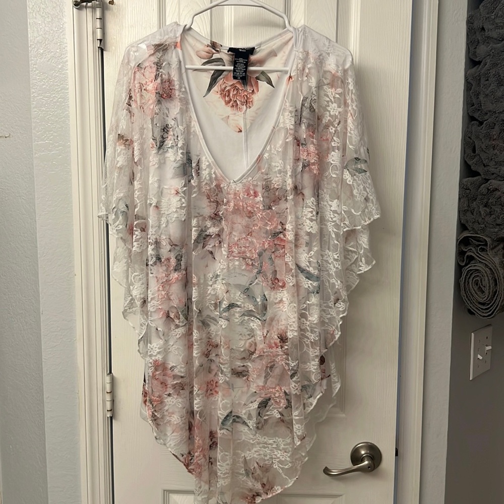 Flowy, floral one piece top